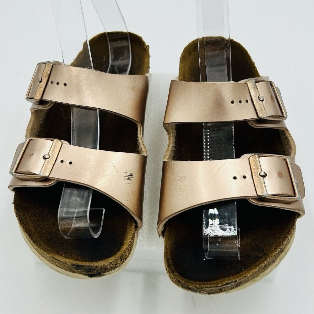 Birkenstock Girls Arizona Kids Slides Sandals Sz US 3-3.5 / 34 EU Rose Gold